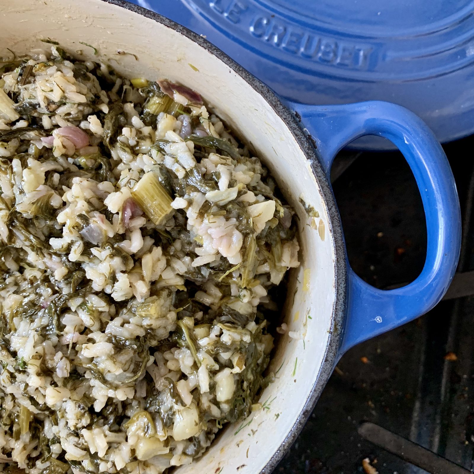 TasteGurus recipe image for Spanakorizo (Greek Spinach Rice)